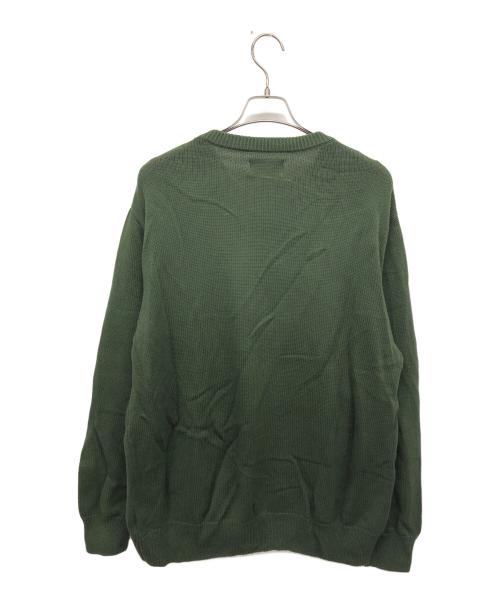 stussy（ステューシー）stussy (ステューシー) CURLY S SWEATER グリーン サイズ:Lの古着・服飾アイテム