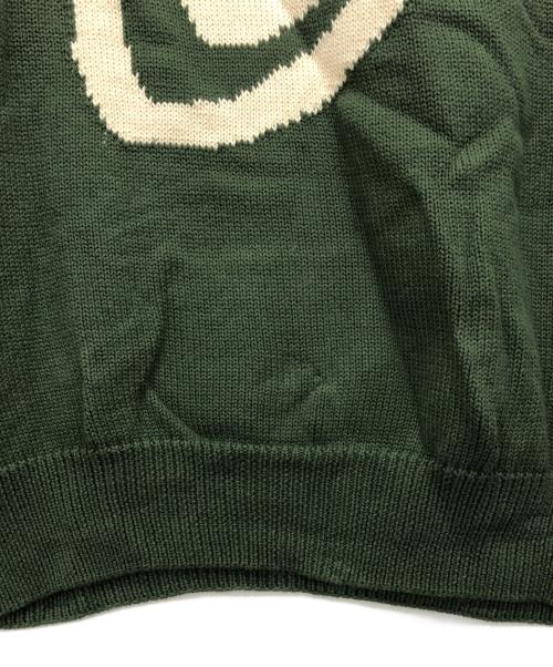 stussy（ステューシー）stussy (ステューシー) CURLY S SWEATER グリーン サイズ:Lの古着・服飾アイテム