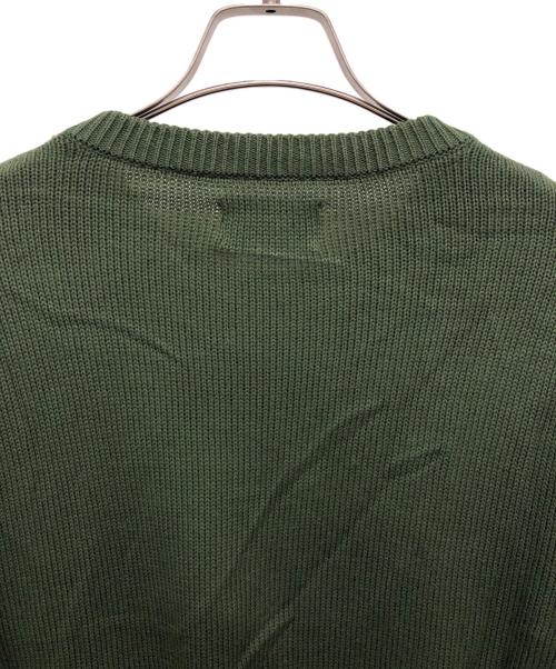 stussy（ステューシー）stussy (ステューシー) CURLY S SWEATER グリーン サイズ:Lの古着・服飾アイテム