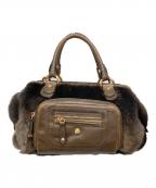 TOD'Sトッズ）の古着「ファーハンドバッグ」｜ブラウン