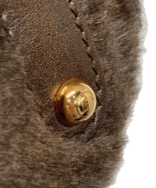 TOD'S（トッズ）TOD'S (トッズ) ファーハンドバッグ ブラウンの古着・服飾アイテム