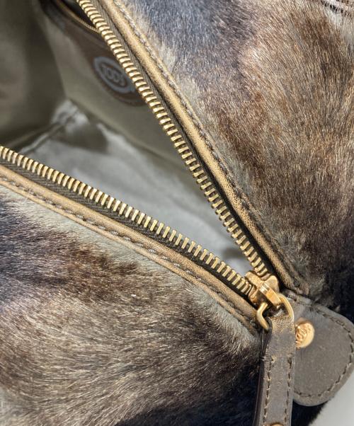 TOD'S（トッズ）TOD'S (トッズ) ファーハンドバッグ ブラウンの古着・服飾アイテム