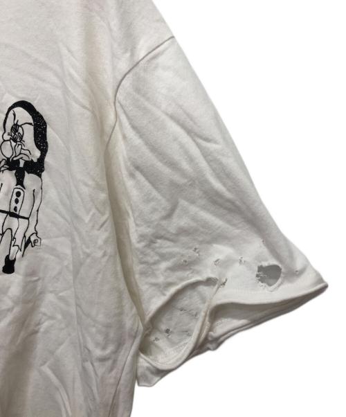 TEPPEI FURUYAMA（テッペイフルヤマ）TEPPEI FURUYAMA (テッペイフルヤマ) ダメージ加工カットソー ホワイト サイズ:記載なしの古着・服飾アイテム