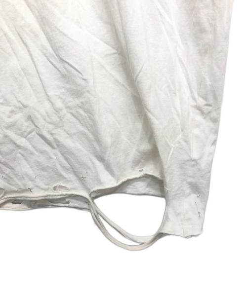 TEPPEI FURUYAMA（テッペイフルヤマ）TEPPEI FURUYAMA (テッペイフルヤマ) ダメージ加工カットソー ホワイト サイズ:記載なしの古着・服飾アイテム