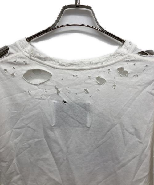 TEPPEI FURUYAMA（テッペイフルヤマ）TEPPEI FURUYAMA (テッペイフルヤマ) ダメージ加工カットソー ホワイト サイズ:記載なしの古着・服飾アイテム