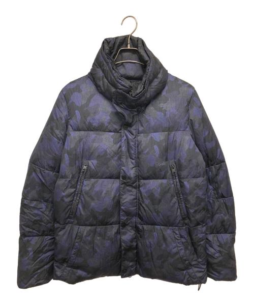DUNO（デュノ）DUNO (デュノ) カモフラ柄ダウンジャケット ネイビー サイズ:48の古着・服飾アイテム