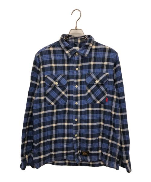 WTAPS（ダブルタップス）WTAPS (ダブルタップス) チェックネルシャツ ブルー サイズ:Mの古着・服飾アイテム