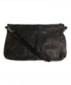 Y's for livingワイズフォーリビング）の古着「レザーショルダーバッグ」｜ブラック