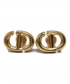 Christian Diorクリスチャン ディオール）の古着「CD Navy スタッドピアス」｜ゴールド