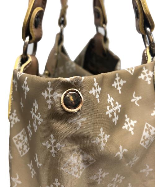 russet（ラシット）russet (ラシット) モノグラムハンドバッグ ブラウンの古着・服飾アイテム