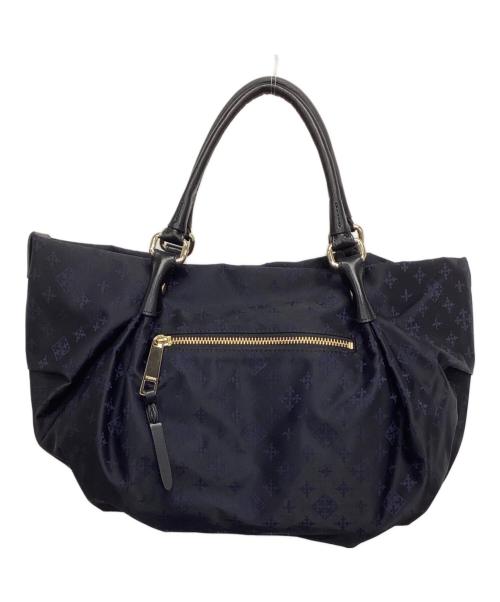russet（ラシット）russet (ラシット) モノグラムハンドバッグ ネイビーの古着・服飾アイテム