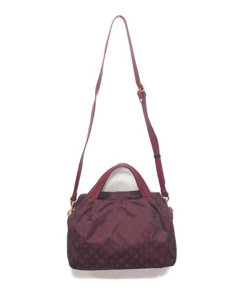 russet（ラシット）russet (ラシット) モノグラム2WAYバッグ レッドの古着・服飾アイテム