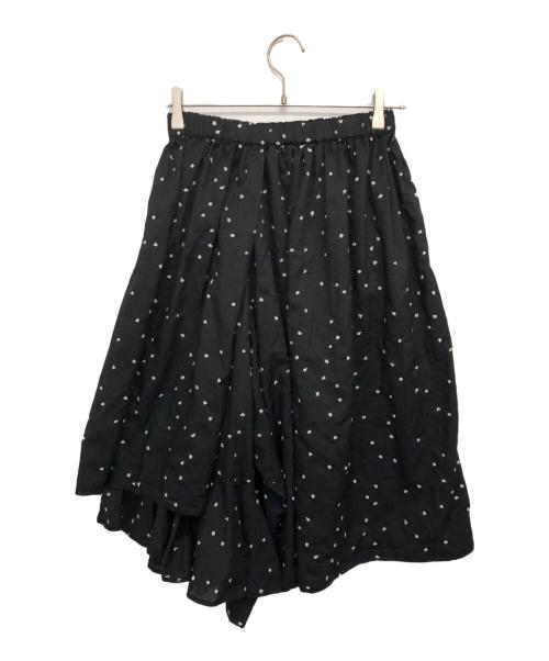 COMME des GARCONS COMME des GARCONS（コムデギャルソン コムデギャルソン）COMME des GARCONS COMME des GARCONS (コムデギャルソン コムデギャルソン) ドット刺繍変形キュロット ブラック サイズ:Sの古着・服飾アイテム