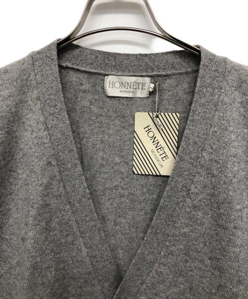 Honnete（オネット）Honnete (オネット) カーディガン ライトグレー サイズ:L 未使用品の古着・服飾アイテム