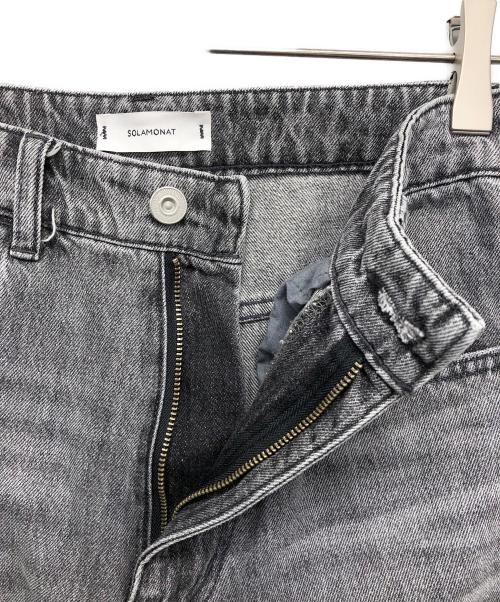 SOLAMONAT（ソラモナ）SOLAMONAT (ソラモナ) 5Pカーブジーンズ デニム グレー サイズ:Mの古着・服飾アイテム