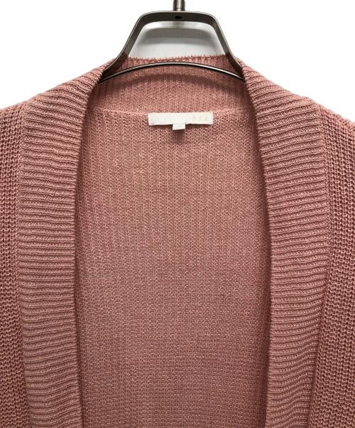 自由区（ジユウク）自由区 (ジユウク) リネンミドルゲージニットカーディガン ライトピンク/ピンク サイズ:38の古着・服飾アイテム