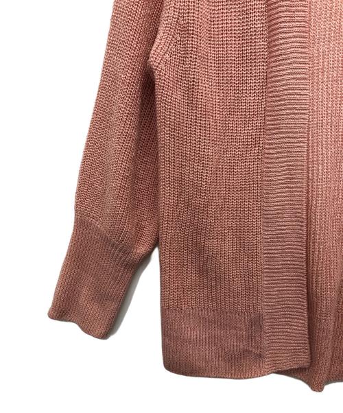 自由区（ジユウク）自由区 (ジユウク) リネンミドルゲージニットカーディガン ライトピンク/ピンク サイズ:38の古着・服飾アイテム