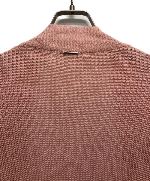 自由区（ジユウク）自由区 (ジユウク) リネンミドルゲージニットカーディガン ライトピンク/ピンク サイズ:38の古着・服飾アイテム