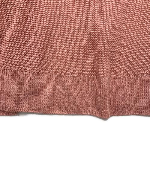 自由区（ジユウク）自由区 (ジユウク) リネンミドルゲージニットカーディガン ライトピンク/ピンク サイズ:38の古着・服飾アイテム