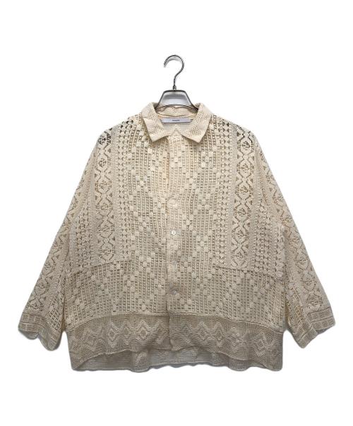 FRAMeWORK（フレームワーク）FRAMeWORK (フレームワーク) アンティークレースオープンカラーシャツ ベージュ サイズ:記載なしの古着・服飾アイテム
