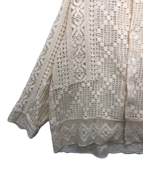 FRAMeWORK（フレームワーク）FRAMeWORK (フレームワーク) アンティークレースオープンカラーシャツ ベージュ サイズ:記載なしの古着・服飾アイテム