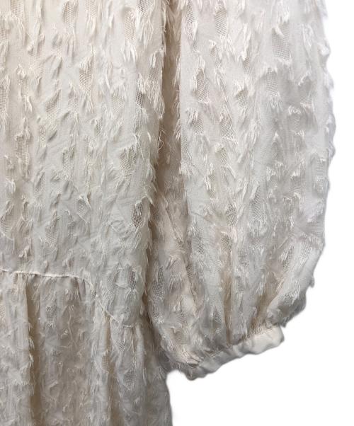 RAY BEAMS（レイ ビームス）RAY BEAMS (レイ ビームス) フリンジ ティアード ワンピース ベージュ サイズ:記載なしの古着・服飾アイテム