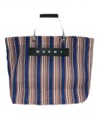 MARNIマルニ）の古着「フラワーカフェハンドバッグ」｜ネイビー