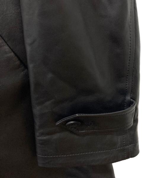 BURBERRY BLACK LABEL（バーバリーブラックレーベル）BURBERRY BLACK LABEL (バーバリーブラックレーベル) レザーコート ブラック サイズ:Mの古着・服飾アイテム