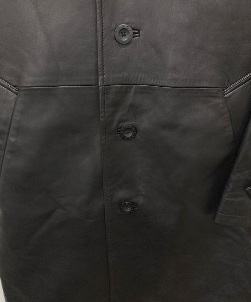 BURBERRY BLACK LABEL（バーバリーブラックレーベル）BURBERRY BLACK LABEL (バーバリーブラックレーベル) レザーコート ブラック サイズ:Mの古着・服飾アイテム