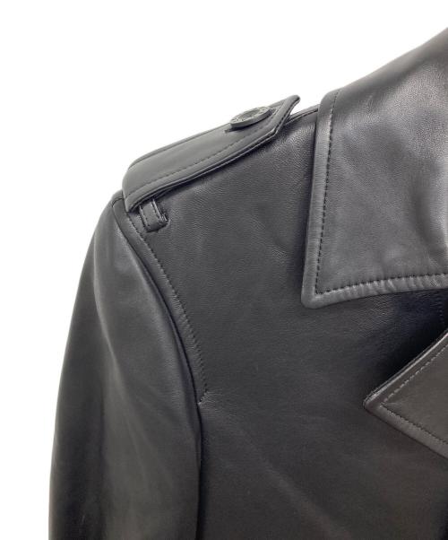 BURBERRY BLACK LABEL（バーバリーブラックレーベル）BURBERRY BLACK LABEL (バーバリーブラックレーベル) レザーコート ブラック サイズ:Mの古着・服飾アイテム