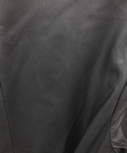 BURBERRY BLACK LABEL（バーバリーブラックレーベル）BURBERRY BLACK LABEL (バーバリーブラックレーベル) レザーコート ブラック サイズ:Mの古着・服飾アイテム