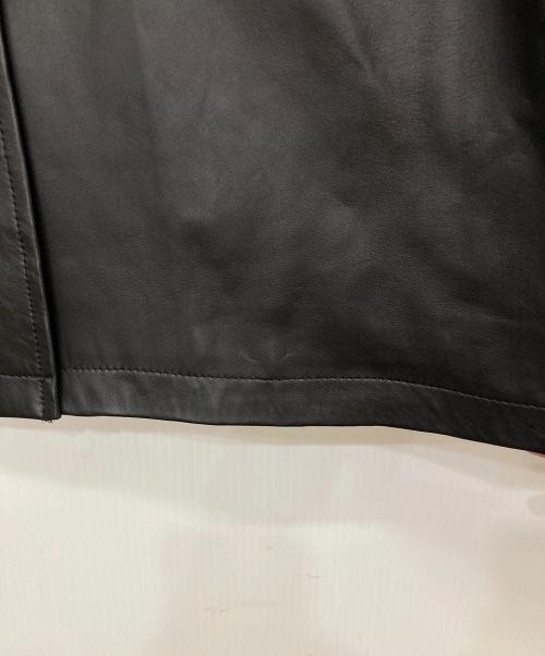 BURBERRY BLACK LABEL（バーバリーブラックレーベル）BURBERRY BLACK LABEL (バーバリーブラックレーベル) レザーコート ブラック サイズ:Mの古着・服飾アイテム