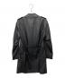 BURBERRY BLACK LABEL (バーバリーブラックレーベル) レザーコート ブラック サイズ:M：62000円