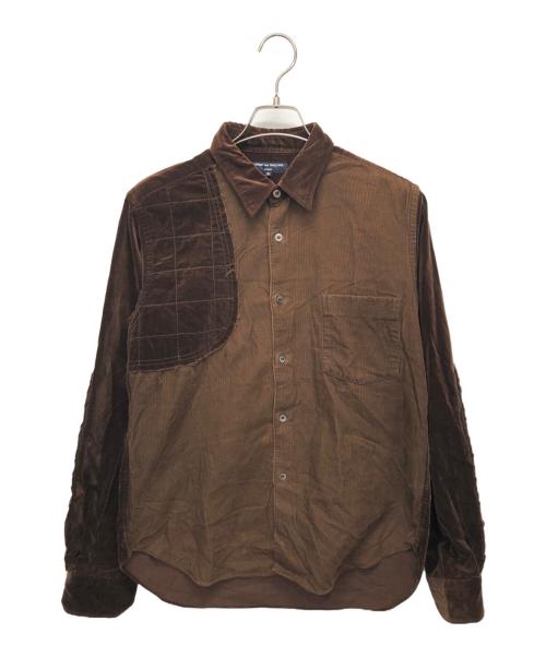 COMME des GARCONS HOMME（コムデギャルソン オム）COMME des GARCONS HOMME (コムデギャルソン オム) ベロア切替コーデュロイシャツ ブラウン サイズ:Sの古着・服飾アイテム