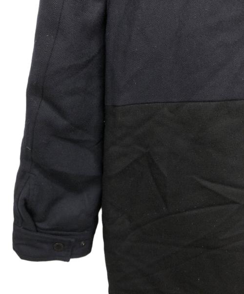 PS Paul Smith（ＰＳポールスミス）PS Paul Smith (ＰＳポールスミス) 中綿コート ブラック×ネイビー サイズ:40の古着・服飾アイテム