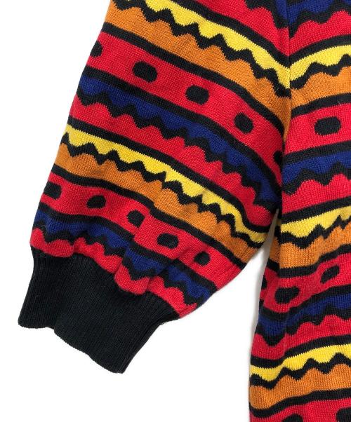 Yves Saint Laurent（イヴサンローラン）Yves Saint Laurent (イヴサンローラン) 総柄半袖カーディガン マルチカラー サイズ:Mの古着・服飾アイテム