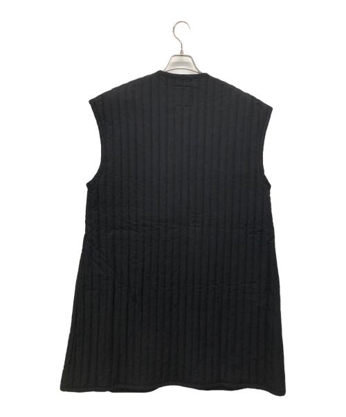 LAVENHAM（ラベンハム）LAVENHAM (ラベンハム) ドロップショルダーロングベスト ブラック サイズ:36の古着・服飾アイテム