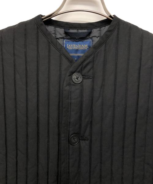 LAVENHAM（ラベンハム）LAVENHAM (ラベンハム) ドロップショルダーロングベスト ブラック サイズ:36の古着・服飾アイテム