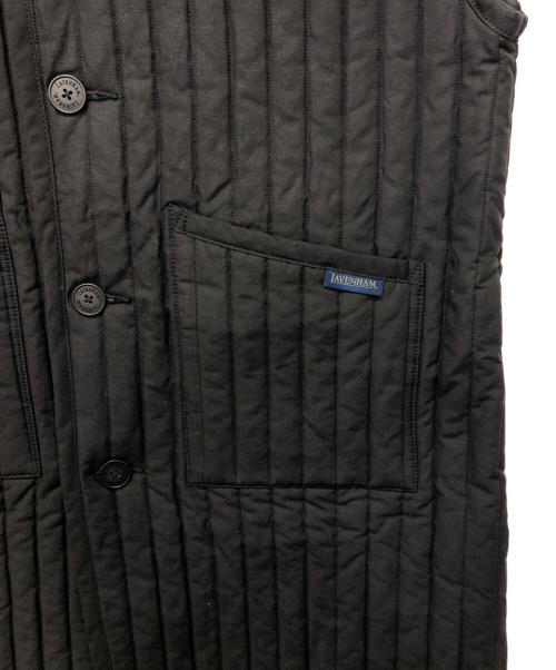 LAVENHAM（ラベンハム）LAVENHAM (ラベンハム) ドロップショルダーロングベスト ブラック サイズ:36の古着・服飾アイテム