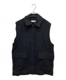SACRA（サクラ）の古着「LAMBWOOL MELTON GILET/ラムウール メルトン ジレ」｜ブラック