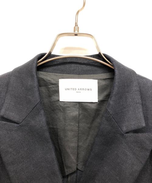 UNITED ARROWS（ユナイテッドアローズ）UNITED ARROWS (ユナイテッドアローズ) リネンブレザーテーラードジャケット ネイビー サイズ:38の古着・服飾アイテム