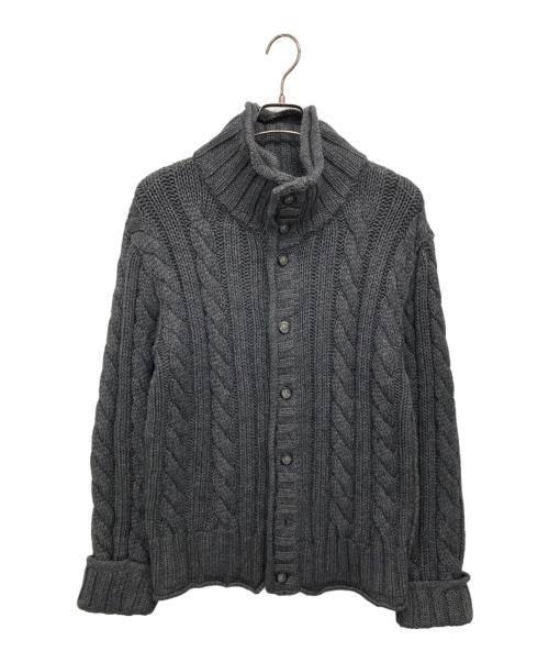 DOLCE & GABBANA（ドルチェ＆ガッバーナ）DOLCE & GABBANA (ドルチェ＆ガッバーナ) ニットジャケット グレー サイズ:48の古着・服飾アイテム
