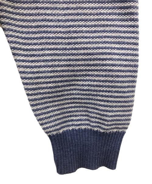 MORGANO（モルガーノ）MORGANO (モルガーノ) ジップニットジャケット ブルー サイズ:記載なしの古着・服飾アイテム