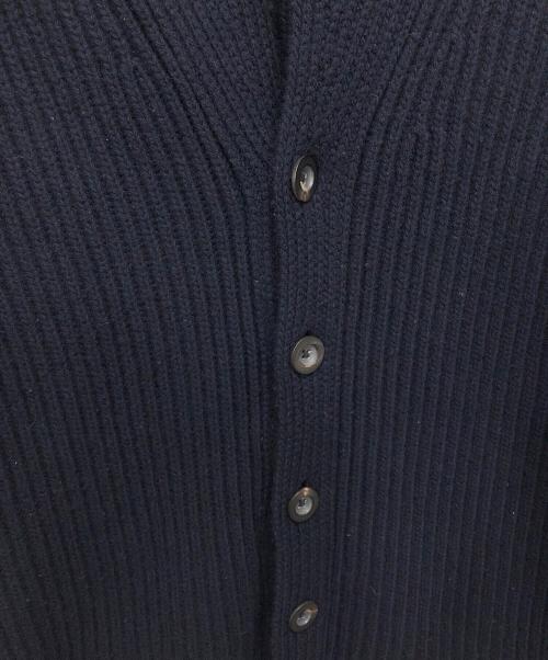JIL SANDER（ジルサンダー）JIL SANDER (ジルサンダー) ショールカラーケーブルカーディガン ネイビー サイズ:表記無しの古着・服飾アイテム