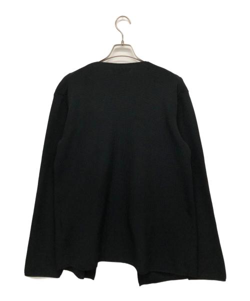 BLACK COMME des GARCONS（ブラックコムデギャルソン）BLACK COMME des GARCONS (ブラック コムデギャルソン) フロントオープンニット ブラック サイズ:Mの古着・服飾アイテム
