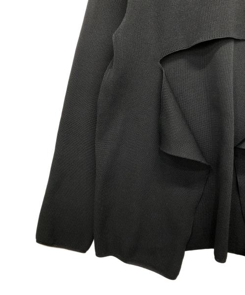 BLACK COMME des GARCONS（ブラックコムデギャルソン）BLACK COMME des GARCONS (ブラック コムデギャルソン) フロントオープンニット ブラック サイズ:Mの古着・服飾アイテム