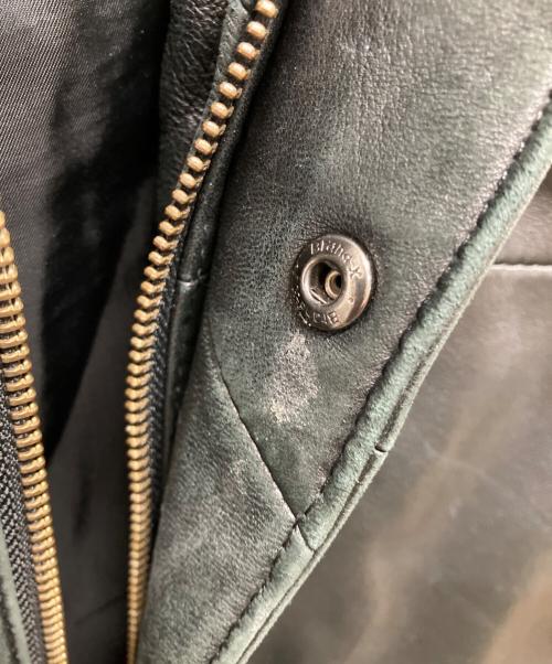 BURBERRY BLACK LABEL（バーバリーブラックレーベル）BURBERRY BLACK LABEL (バーバリーブラックレーベル) フォックスファーラムレザーダウンジャケット ブラック サイズ:Lの古着・服飾アイテム