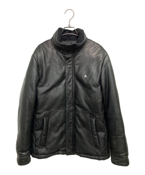 BURBERRY BLACK LABEL（バーバリーブラックレーベル）BURBERRY BLACK LABEL (バーバリーブラックレーベル) フォックスファーラムレザーダウンジャケット ブラック サイズ:Lの古着・服飾アイテム