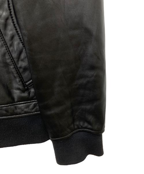 BURBERRY BLACK LABEL（バーバリーブラックレーベル）BURBERRY BLACK LABEL (バーバリーブラックレーベル) ラムレザージャケット ブラック サイズ:Lの古着・服飾アイテム