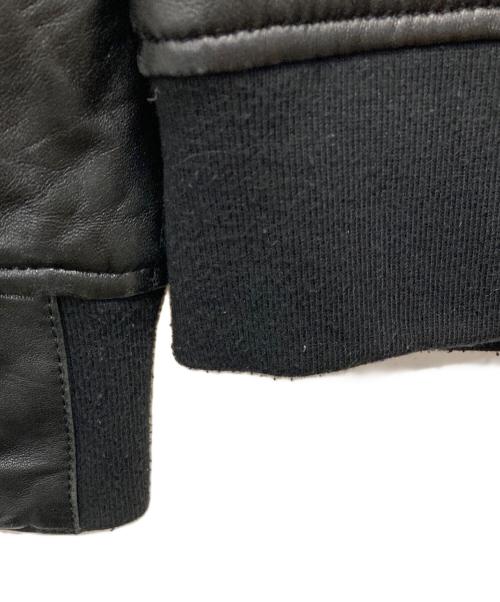 BURBERRY BLACK LABEL（バーバリーブラックレーベル）BURBERRY BLACK LABEL (バーバリーブラックレーベル) ラムレザージャケット ブラック サイズ:Lの古着・服飾アイテム